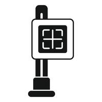 Qr code scanning station for contactless access control and attendance tracking vector