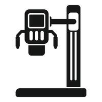 Digital x ray machine presenting modern medical technology vector
