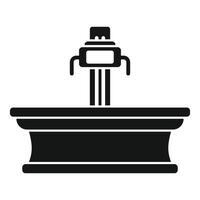 Medical scanner machine making body checkup icon, simple style vector