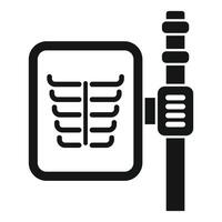 Mobile x ray machine taking lung radiography icon vector