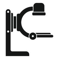 C arm machine standing for medical scanning procedure vector