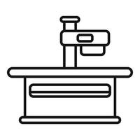 Medical scanner machine making diagnostic scan icon vector