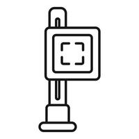 Parking machine accepting contactless payment using nfc technology vector