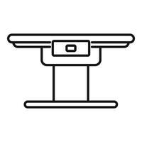 Adjustable desk for standing up working icon outline style vector