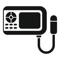 Echo sounder for fishing with sensor showing fish location icon vector