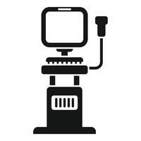 Medical ultrasound machine showing internal organs scan icon vector