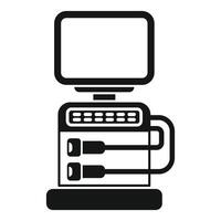 Ultrasound machine displaying image for medical diagnosis vector