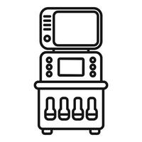 Medical device showing ultrasound machine with buttons and screen vector
