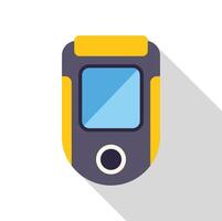 Modern glucose meter icon showing blood sugar level vector