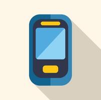 Mobile phone with buttons showing long shadow vector