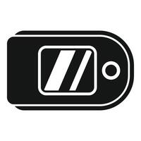 Smart car key using keyless entry system icon vector