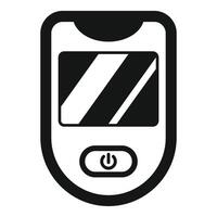 Glucose meter icon showing blood sugar level test vector