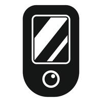 Portable glucometer icon showing blood sugar level measurement vector
