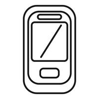 Smartphone with blank screen displaying diagonal line icon vector
