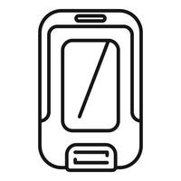 Public transport card reader validating ticket on turnstile gate vector