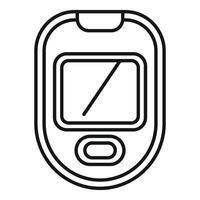 Glucose meter device measuring blood sugar level icon vector
