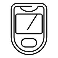 Glucose meter device measuring sugar level icon vector