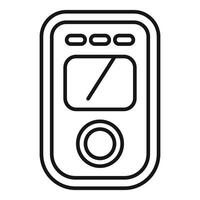 Digital glucometer icon showing blood glucose level vector