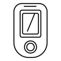 Electronic glucose meter icon showing blood sugar level vector