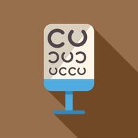 Snellen chart displaying eye exam letters for visual acuity test vector