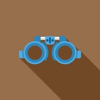 Trial frame being used for eyesight examination in ophthalmology vector