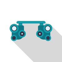 Trial frame being used for eyesight examination in ophthalmology vector