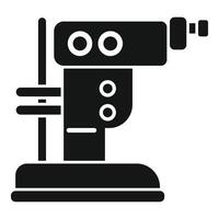 Drilling machine standing on support platform icon glyph style vector