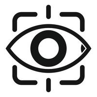 Eye tracking system monitoring vision in digital interface vector