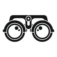 Trial frame being held up for eye exam vector