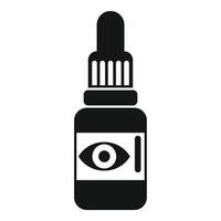 Eye drop bottle icon, simple style vector