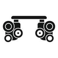 Trial frame optometry equipment icon showing eye exam concept vector