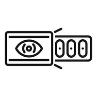 Eye tracking device measuring brain activity with modern sensors vector