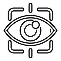 Eye recognition system scanning for identity verification vector