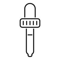 Chemical dropper with button holding liquid for experiment vector