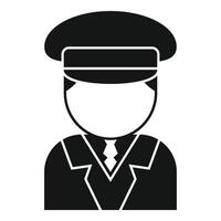 Driver in uniform with hat and tie is waiting for passengers vector