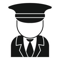 Security guard wearing uniform standing at attention vector