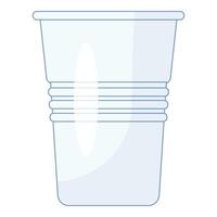 Reusable water cup standing on white background vector
