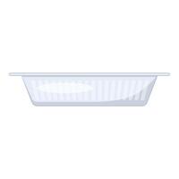 Empty plastic food container with lid, ready for your product vector