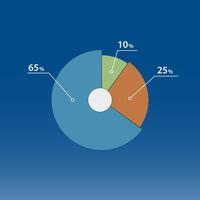 Colorful Circular chart icon. vector