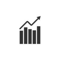 Graph, chart icon. vector