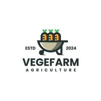 vegetable farm logo design vector