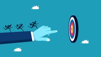pointing at target with arrows vector