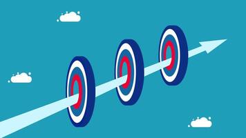 three arrows are pointing to a target vector