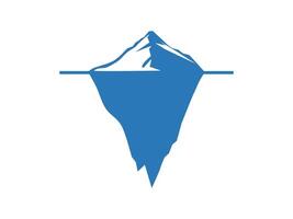 an iceberg is shown in a flat design vector