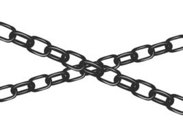 a chain is shown with two links on it vector