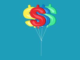 a balloon with dollar signs on it vector