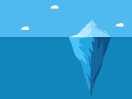 an iceberg floating in the ocean with a small piece of ice vector