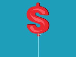 a balloon with a dollar sign on it vector