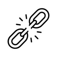 Link icon illustration, line style, isolated on white background vector