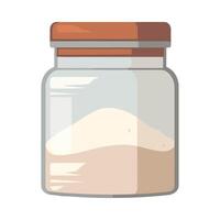 A jar with sand in it on a white background vector